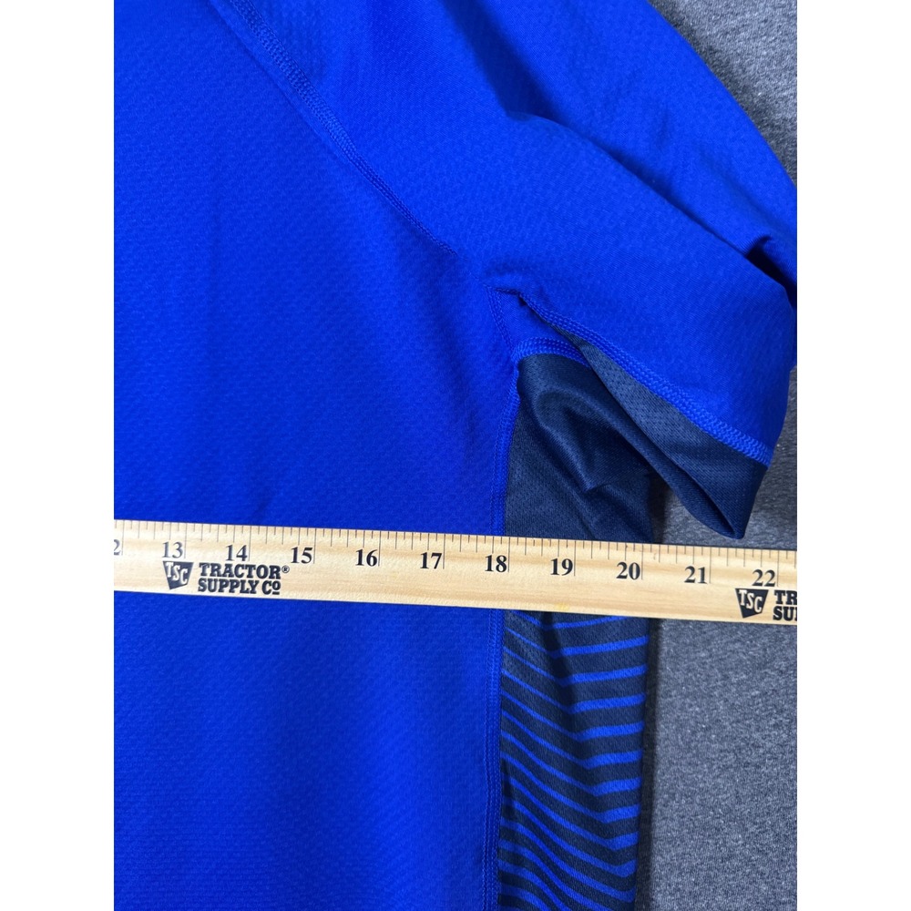 Under Armour Mens ColdGear Reactor Fitted Mock Neck Long Sleeve Blue Large - Picture 9 of 10